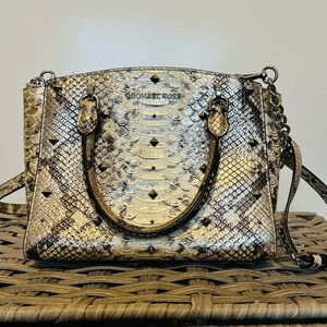 Michael Kors Gold Snake Print Bag